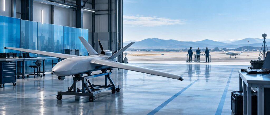 Illustration éditoriale du sujet : L’Agence européenne de défense choisit Survey Copter pour créer un drone multi-missions innovant