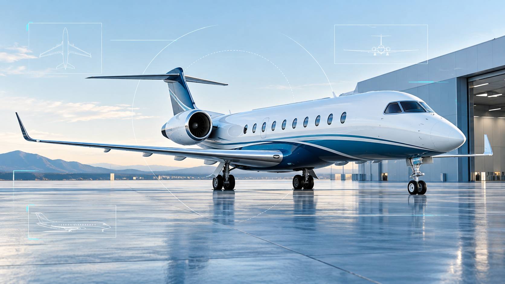 Illustration éditoriale du sujet : Le Gulfstream G700 : un nouveau joyau de l'aviation entre en service