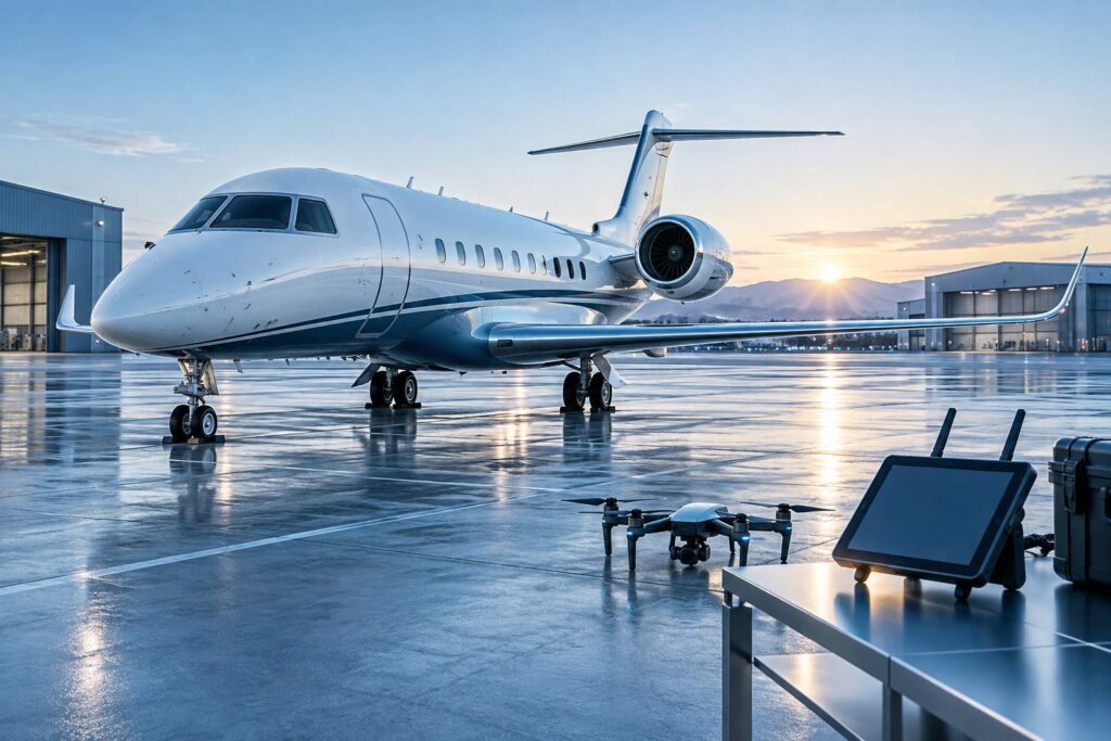 Illustration éditoriale du sujet : Le Gulfstream G700 : un nouveau joyau de l'aviation entre en service
