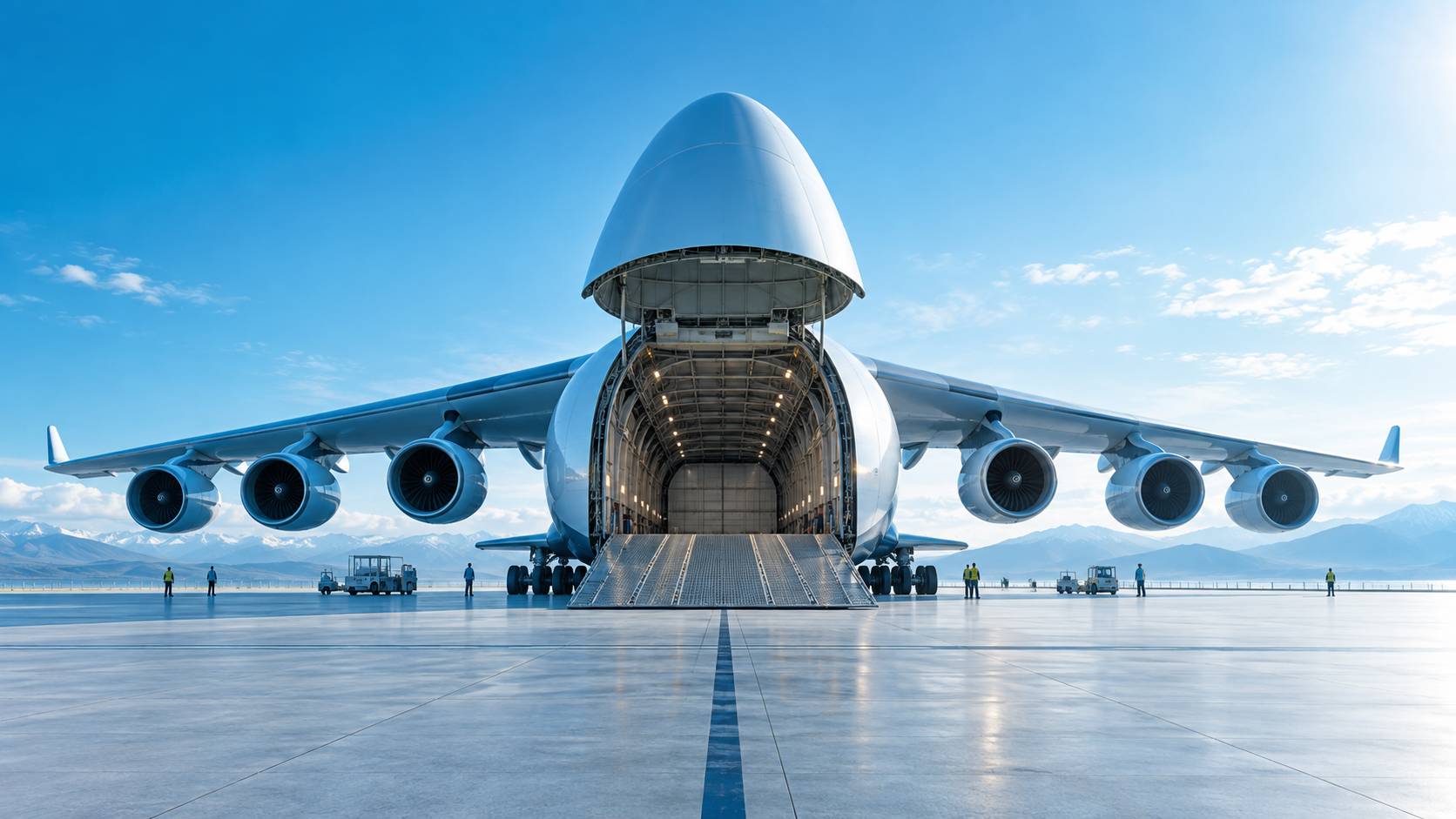 Illustration éditoriale du sujet : WindRunner : Révolutionner le transport aérien de marchandises par avion-cargo